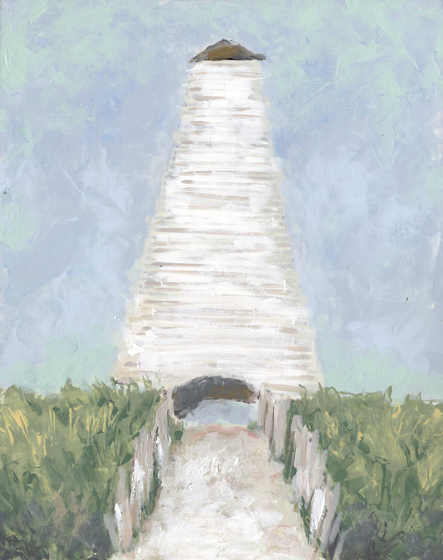 Seaside Florida Art: Coleman Pavilion Hand Embellished Giclee Canvas