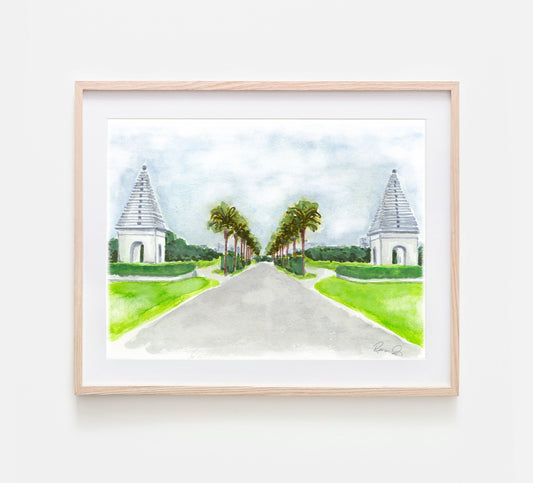 Alys Beach Art Print 30A Art Watercolor Painting of Alys Beach Vacation Artwork 30A Gift Artwork Rosemary Beach Florida Seaside Beach