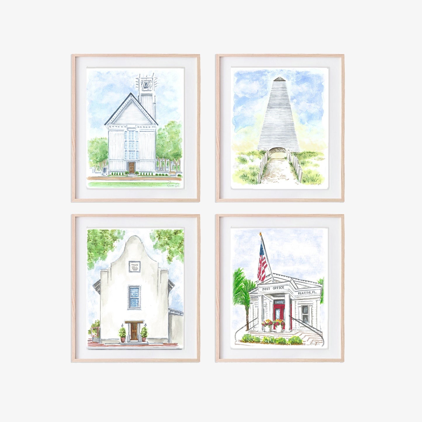 Coleman Pavilion Seaside Florida Art Print 30A Art Seaside Florida Painting Watercolor Print Beach Keepsake Beach Vacation Artwork