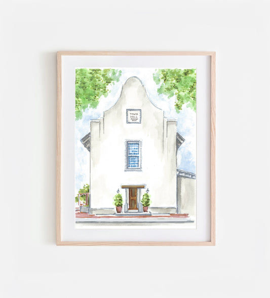 Town Hall Rosemary Beach Art Print 30A Art Rosemary Beach Wall Art Wedding Venue Artwork Vacation Keepsake Beach House Decor Coastal Artwork