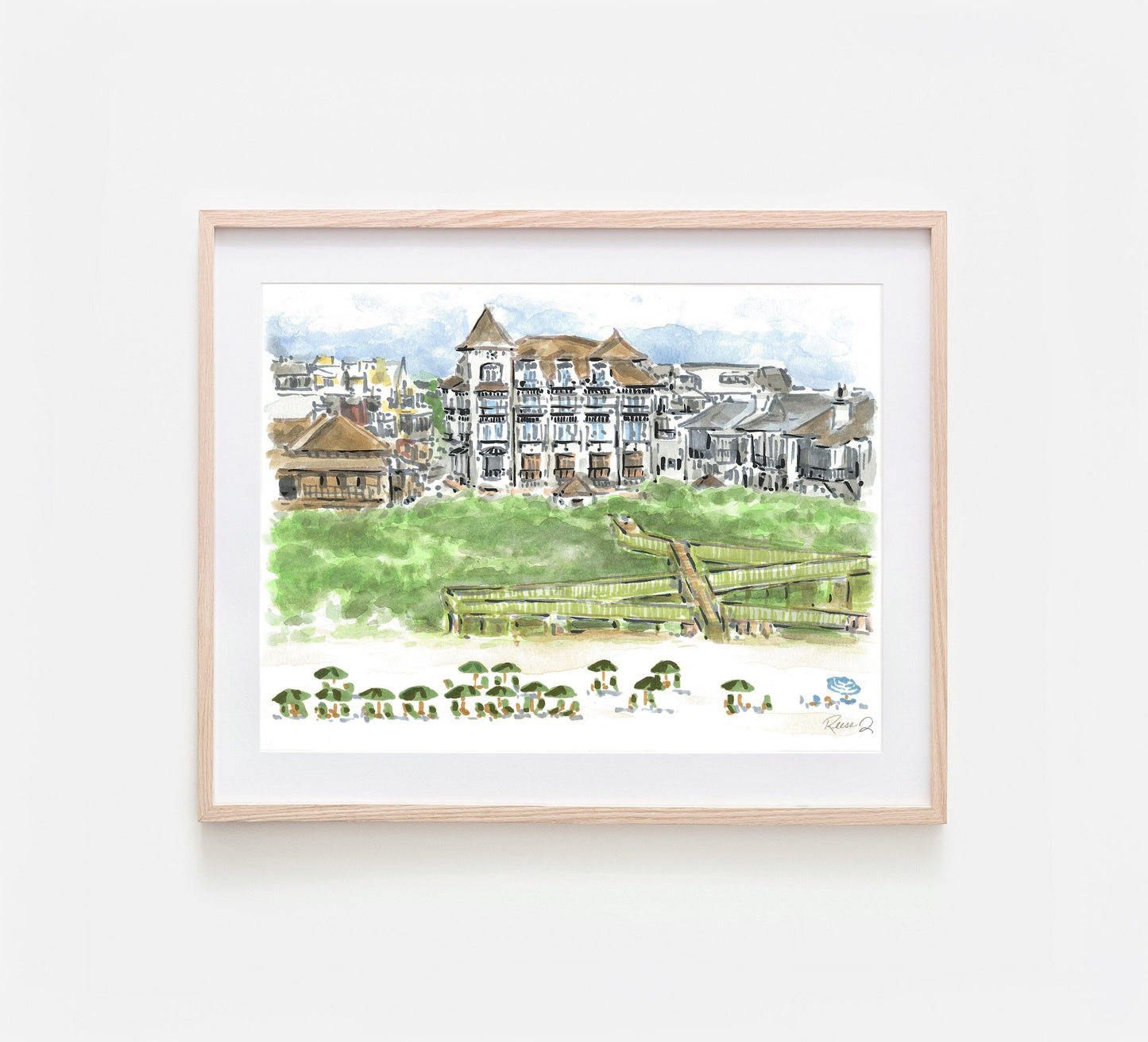 Rosemary Beach Art 30A Painting of Pearl Hotel Rosemary Beach Florida Vacation Keepsake Beach View Main Street Rosemary Beach Decor for Home