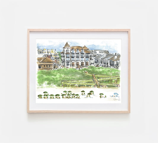 Rosemary Beach Art 30A Painting of Pearl Hotel Rosemary Beach Florida Vacation Keepsake Beach View Main Street Rosemary Beach Decor for Home