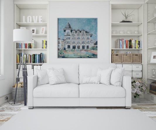 The Pearl Rosemary Beach Canvas 30A Art Rosemary Beach Hand Embellished Giclee Florida Beach Artwork Wedding Gift Beach Decor 30A Canvas