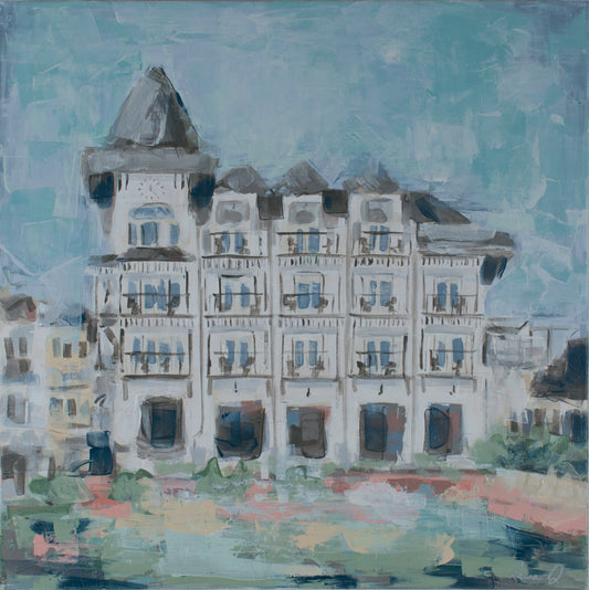 The Pearl Rosemary Beach Canvas 30A Art Rosemary Beach Hand Embellished Giclee Florida Beach Artwork Wedding Gift Beach Decor 30A Canvas