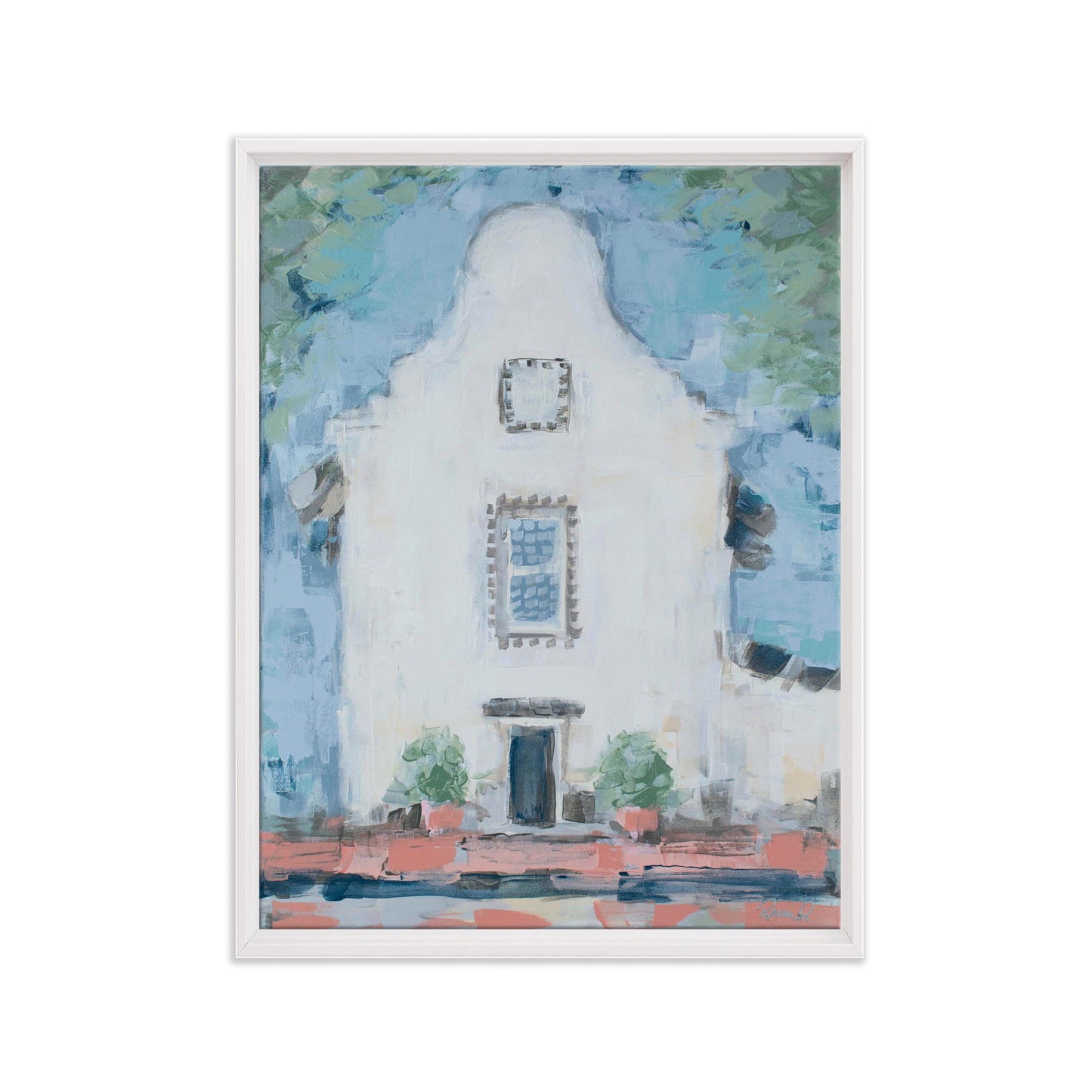 Rosemary Beach Town Hall & Post Office Canvas 30A Art Rosemary Beach Hand Embellished Giclee Florida Beach Artwork Wedding Gift Beach Decor