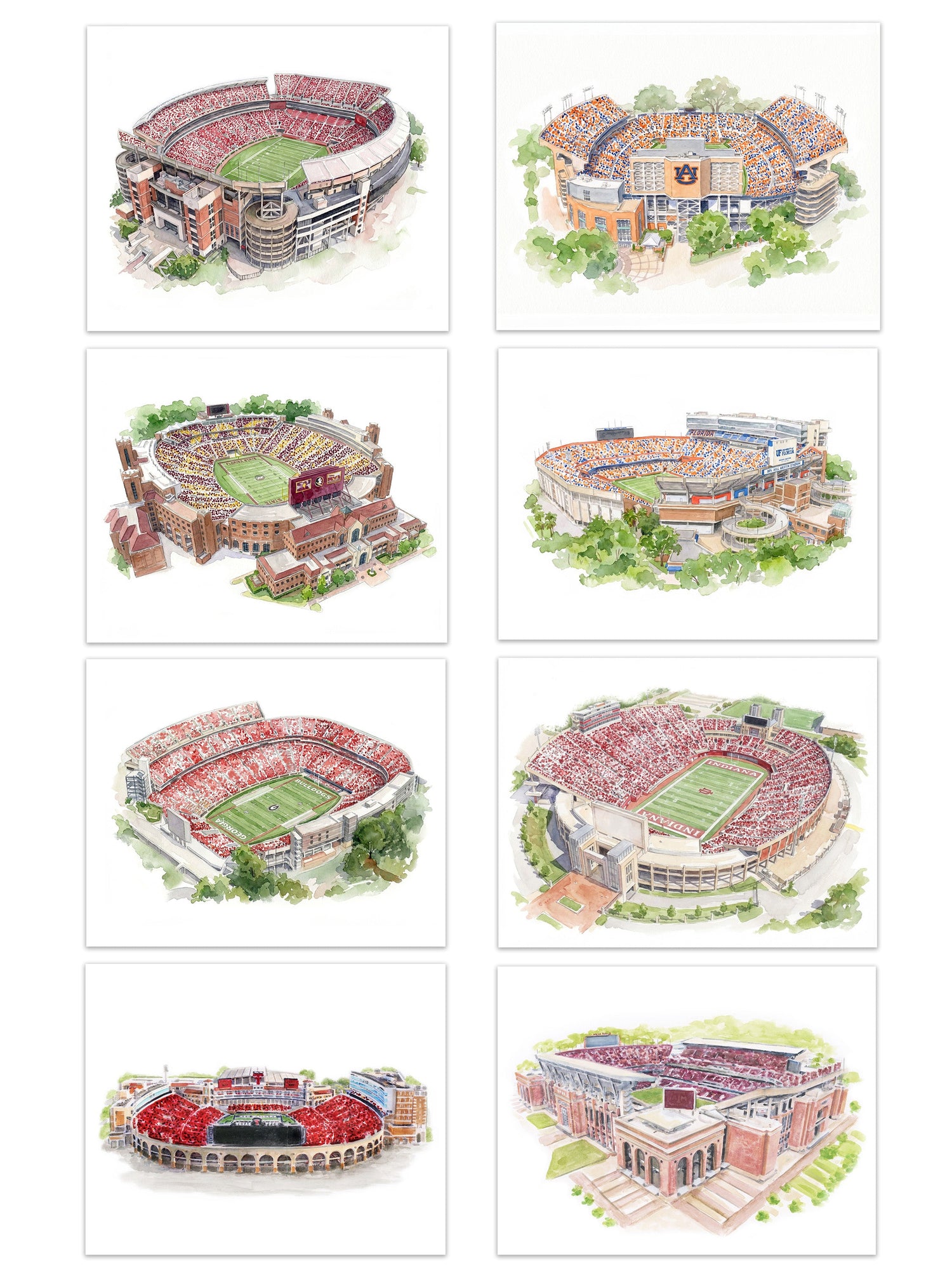 COLLEGIATE PRINTS ON PAPER