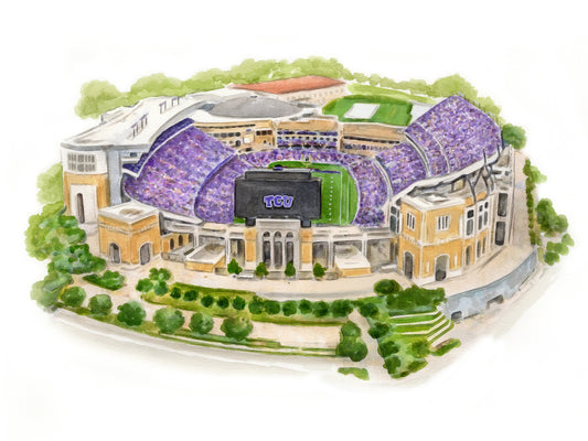 Amon Carter Stadium Print