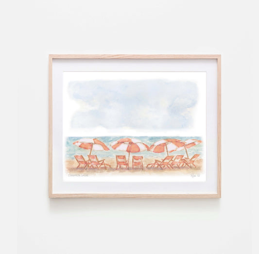 Cinnamon Shore Beach Day Print