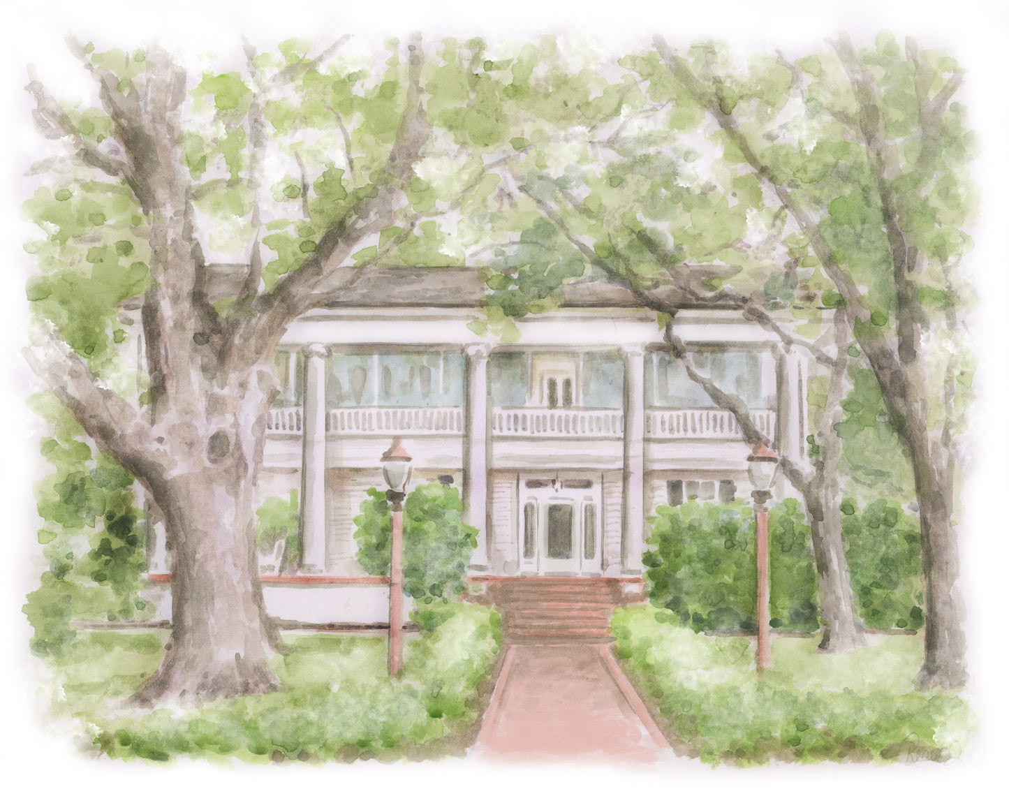 Custom Venue Watercolor Portrait
