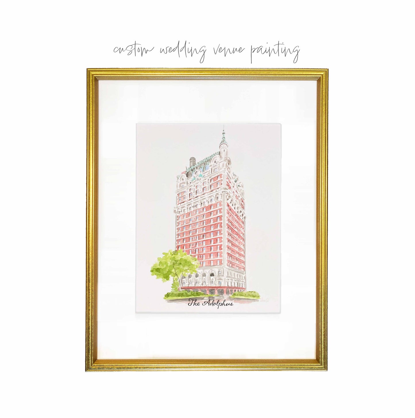 Custom Venue Watercolor Portrait