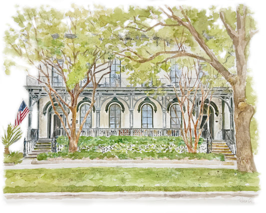 Custom Venue Watercolor Portrait