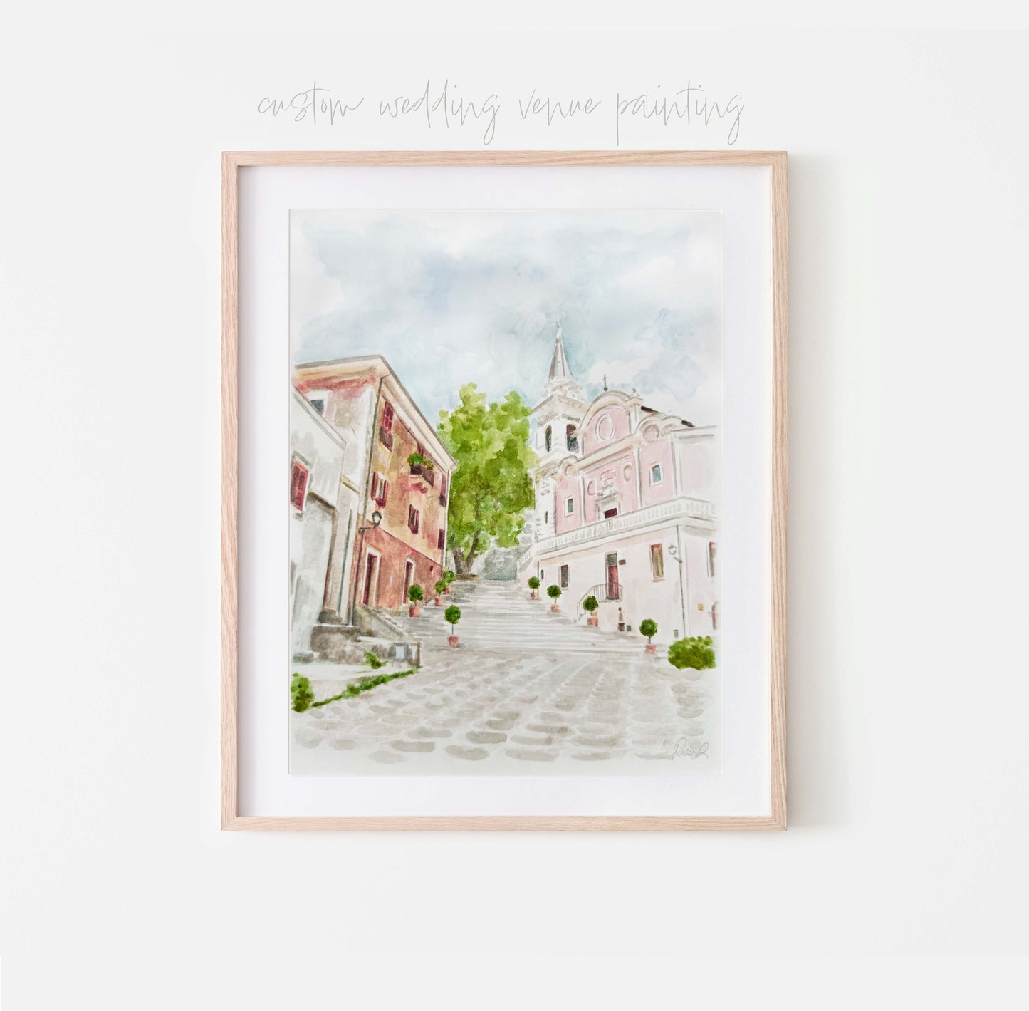 Custom Venue Watercolor Portrait