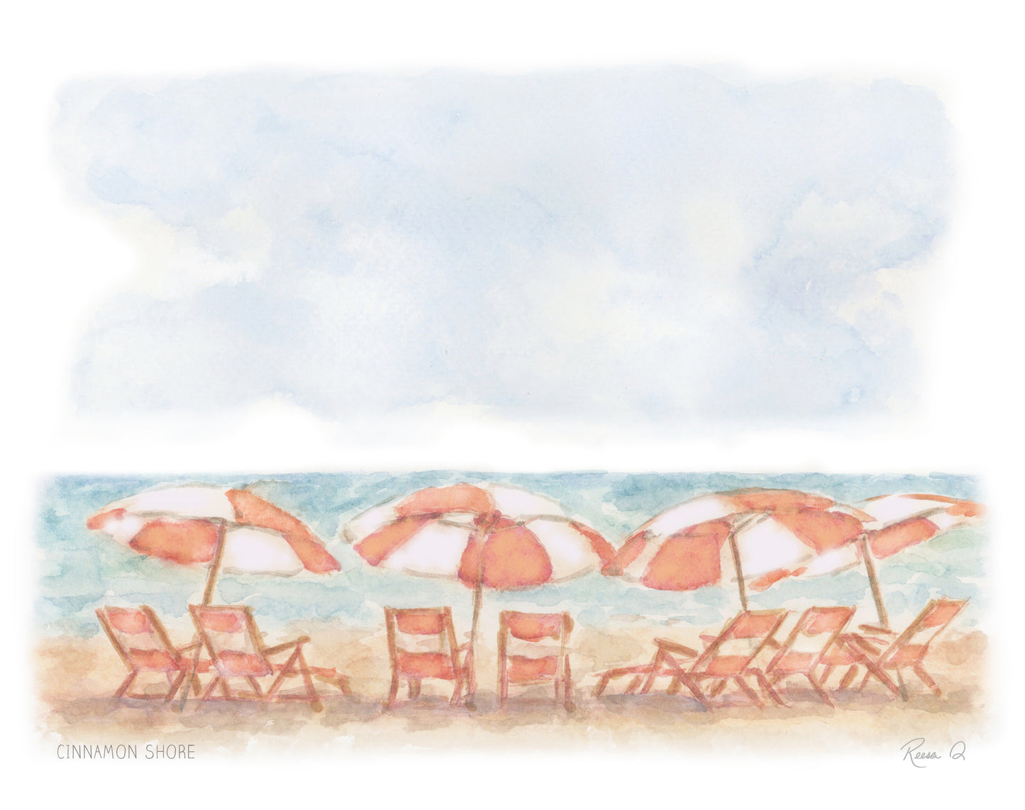 Cinnamon Shore Beach Day Print