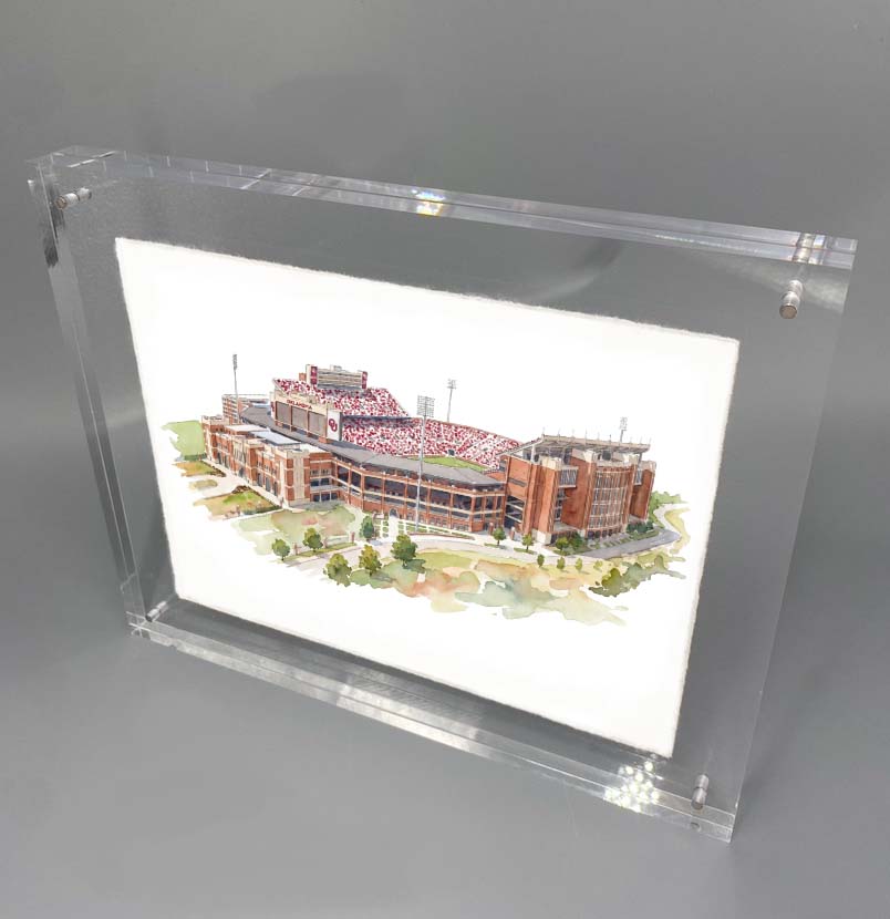 Gaylord Family - Oklahoma Memorial Stadium Print