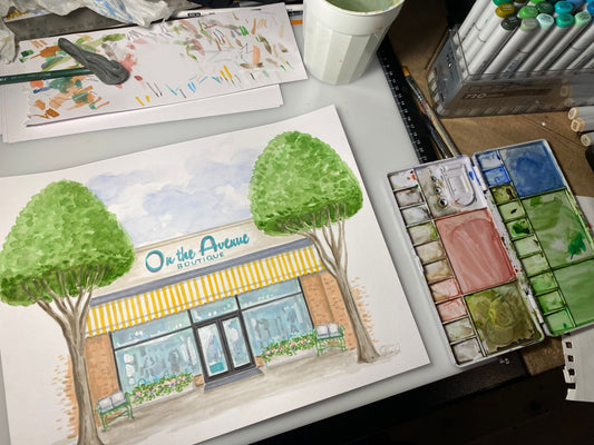 Custom Business Watercolor Portrait